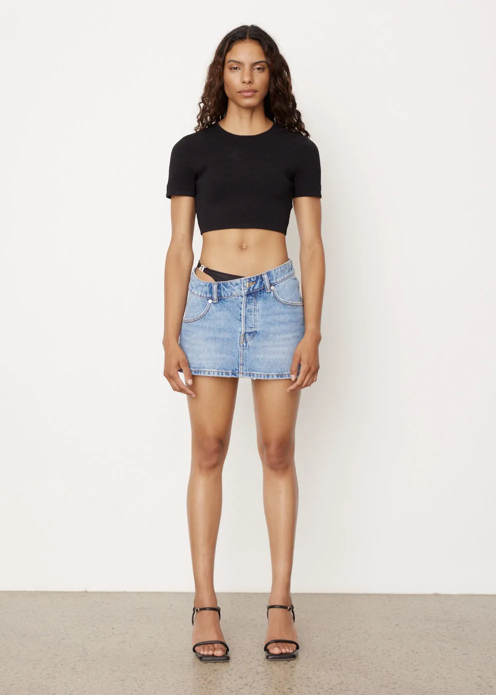 Asymmetrical Bikini Layer Mini Skirt