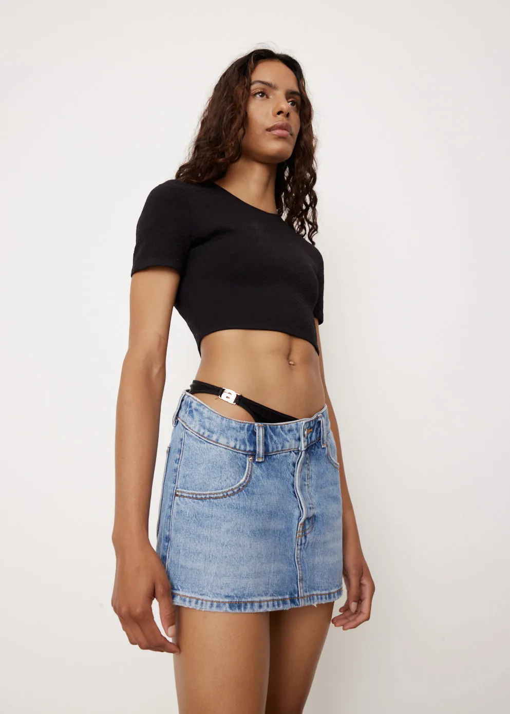 Asymmetrical Bikini Layer Mini Skirt