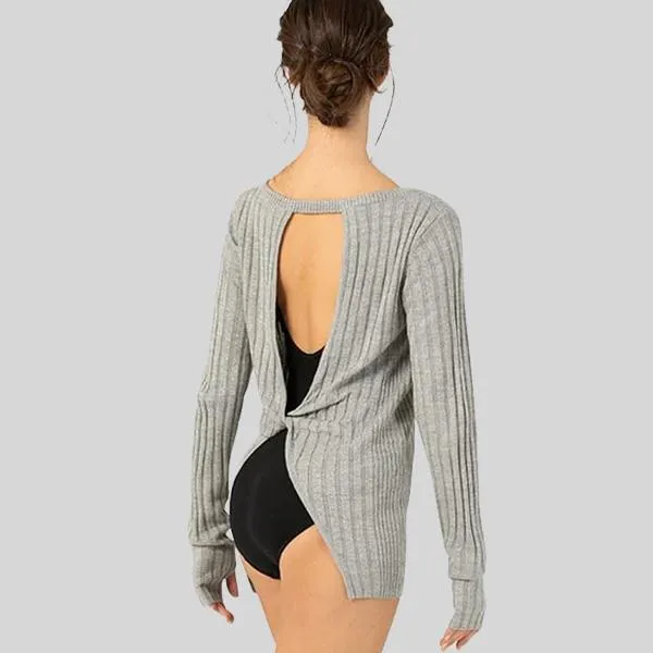 BLOCH AMORE TWIST BACK SWEATER - ADULT #Z1069