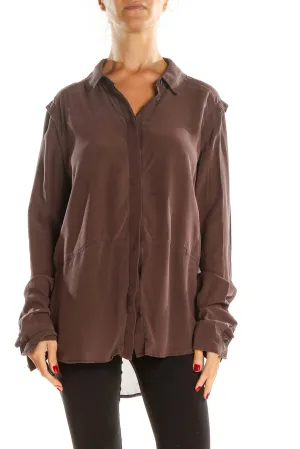 Brown Formal Top