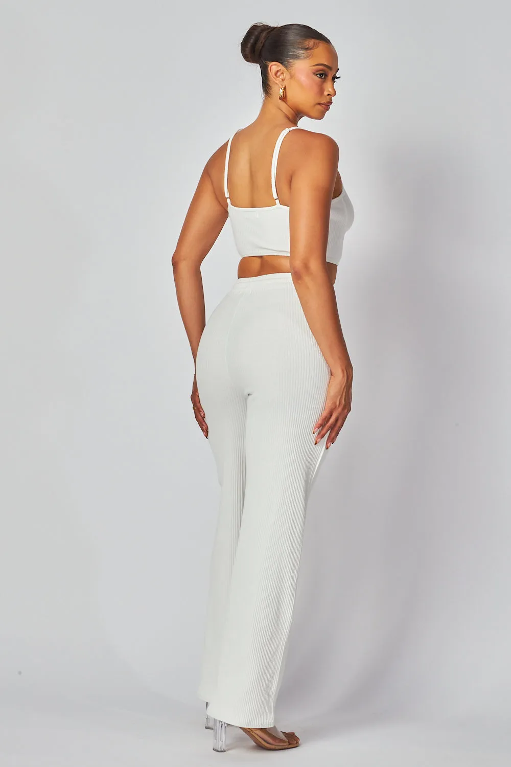 Carolina Open Front Crop Tank Top & Pants Set