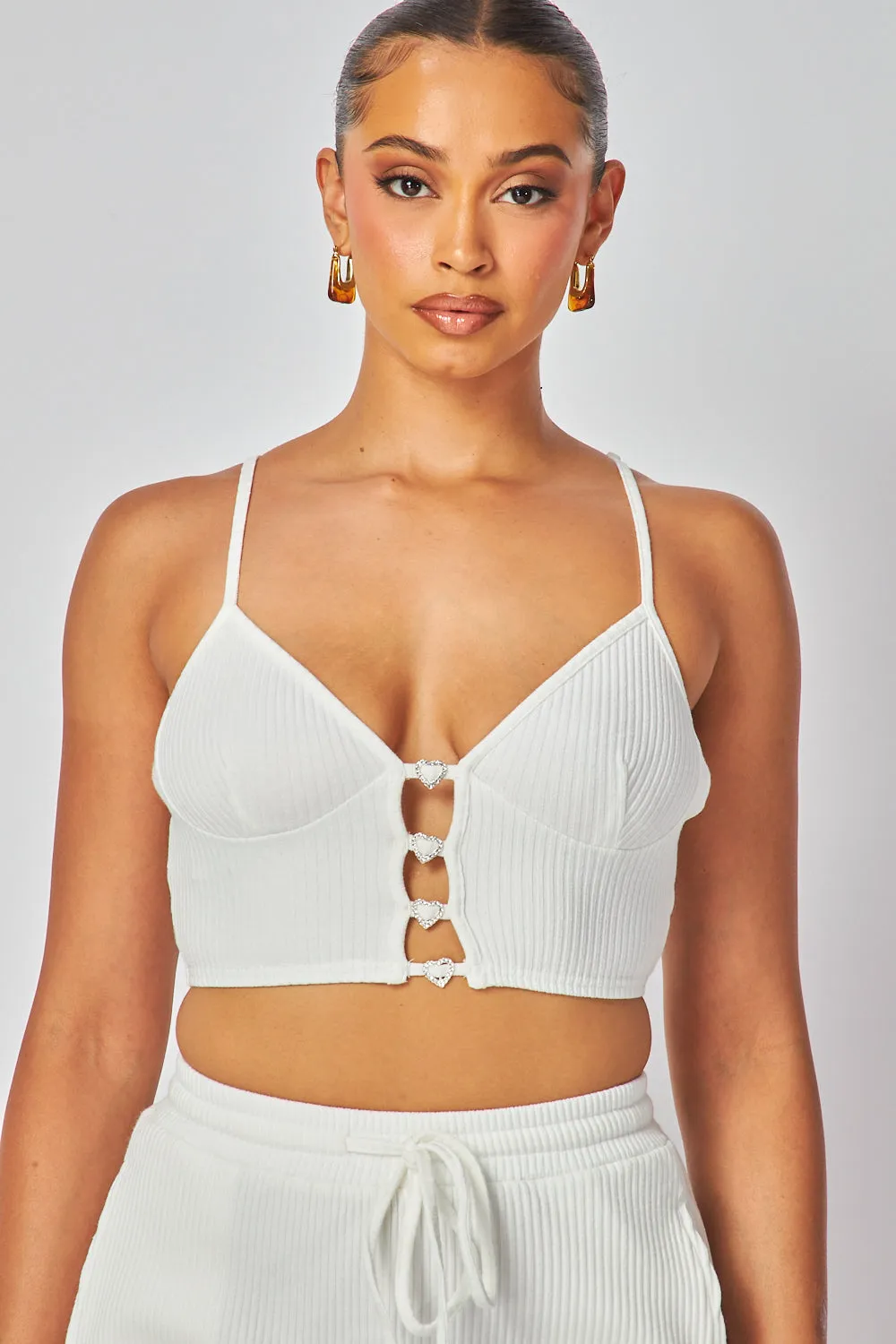 Carolina Open Front Crop Tank Top & Pants Set