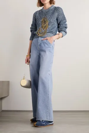 Chain Me Up Sweater -Blue