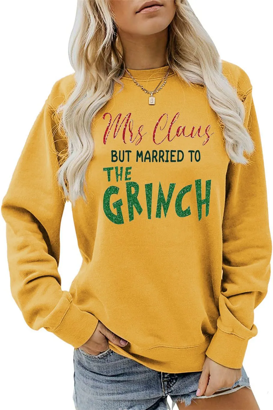 Christmas Women Sweatshirt Cute Printed Funny Shirt Casual Long Sleeve Pullover Tops