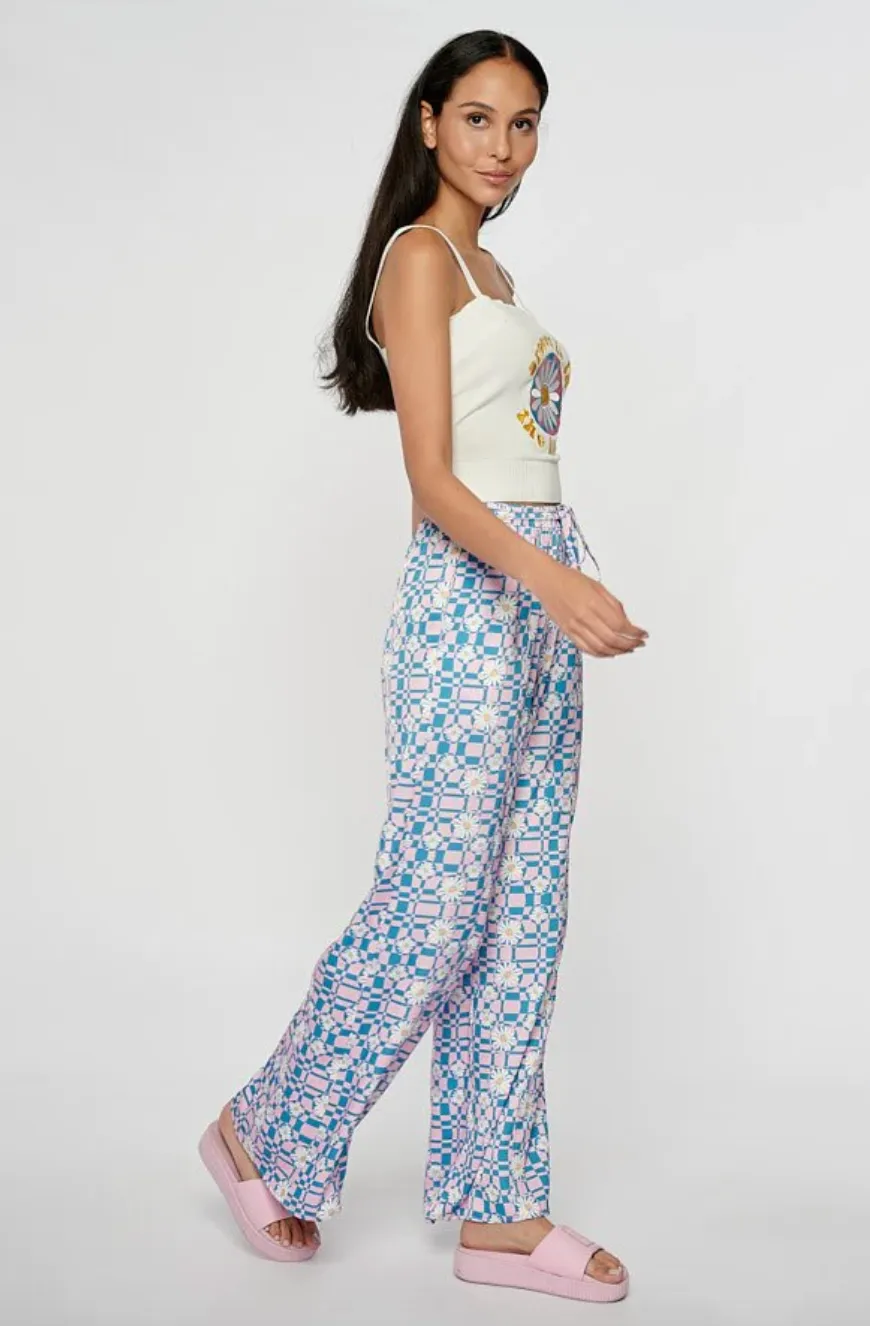 Daisy Checkerboard Pants-FINAL SALE