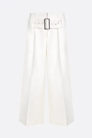 drill wide-leg pants