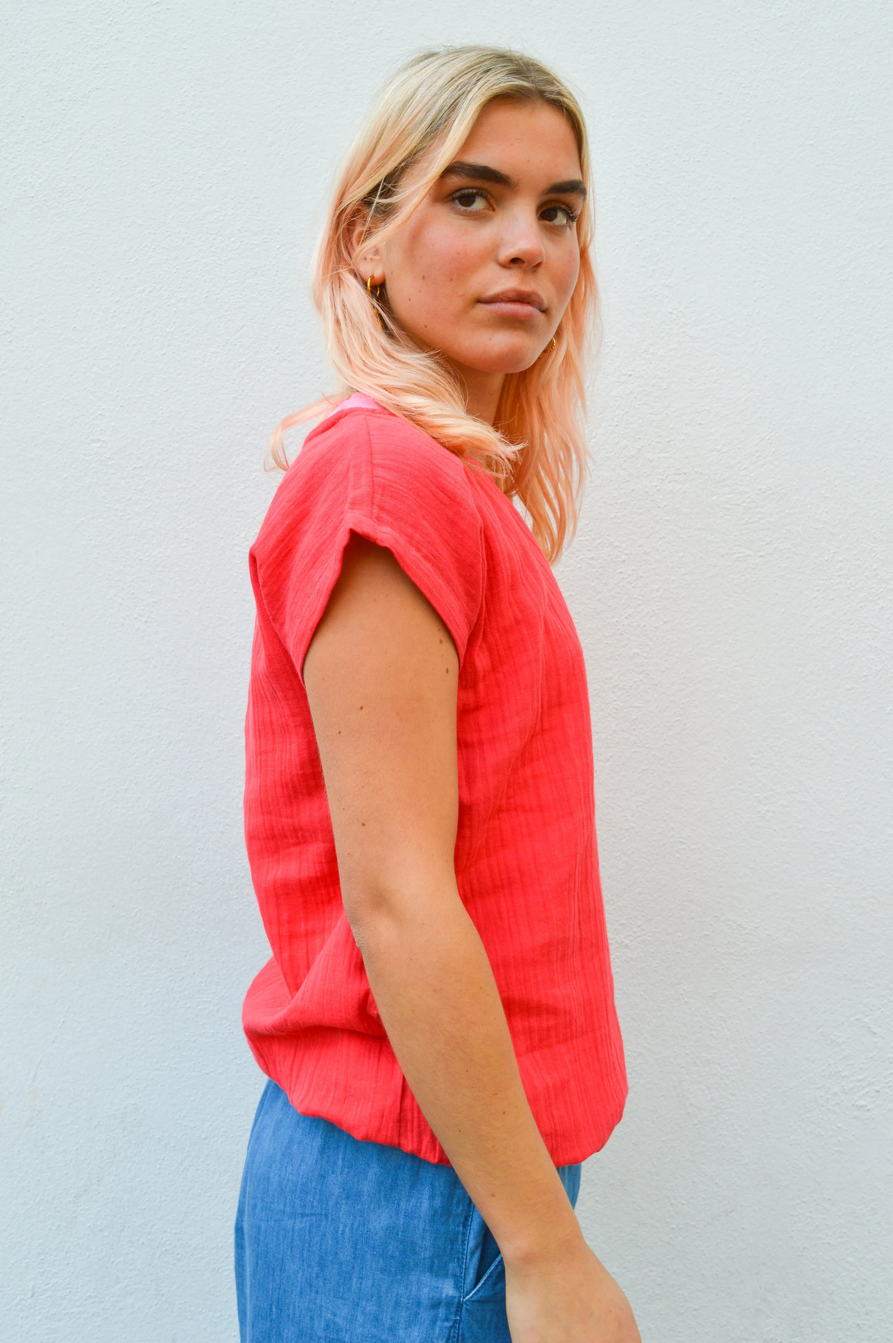 Fransa Manua Teaberry Blouse