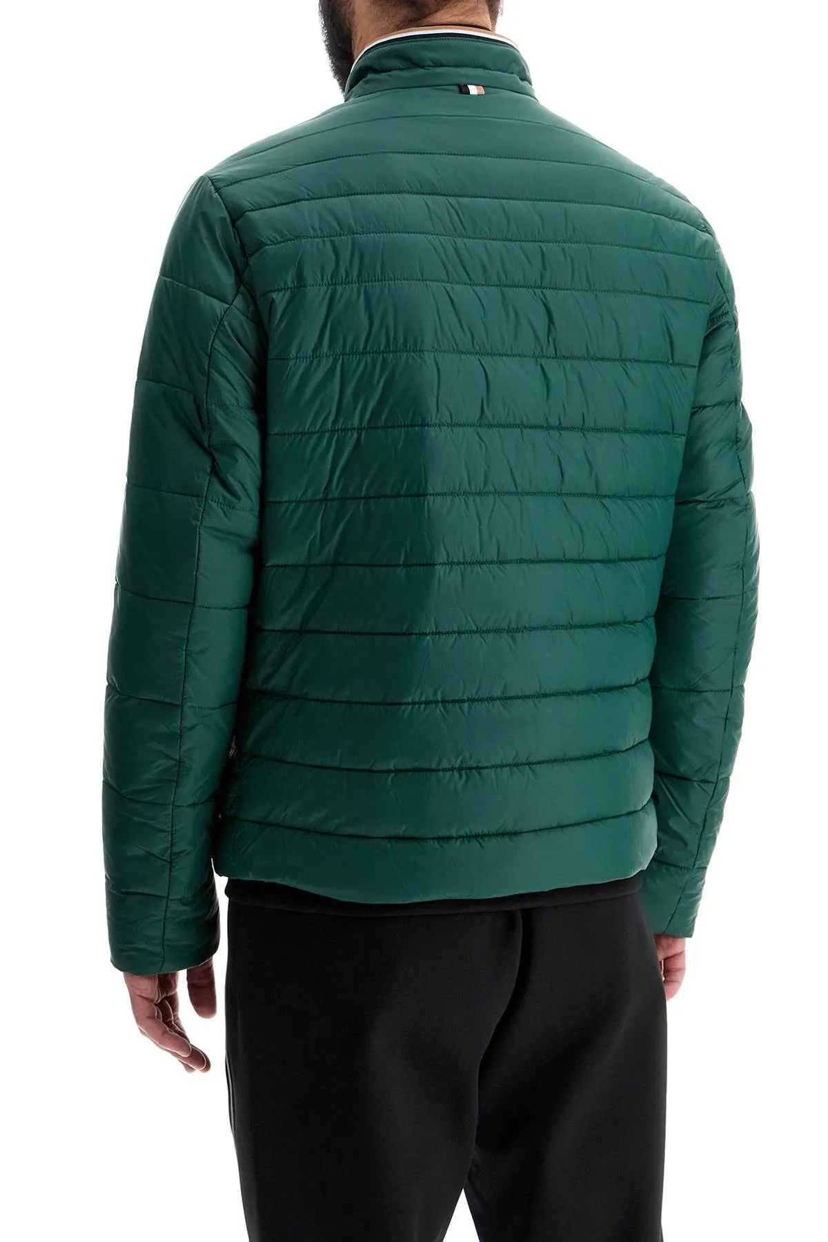 green down jacket with high collar regular fit and zip 50464308 OPEN GREEN