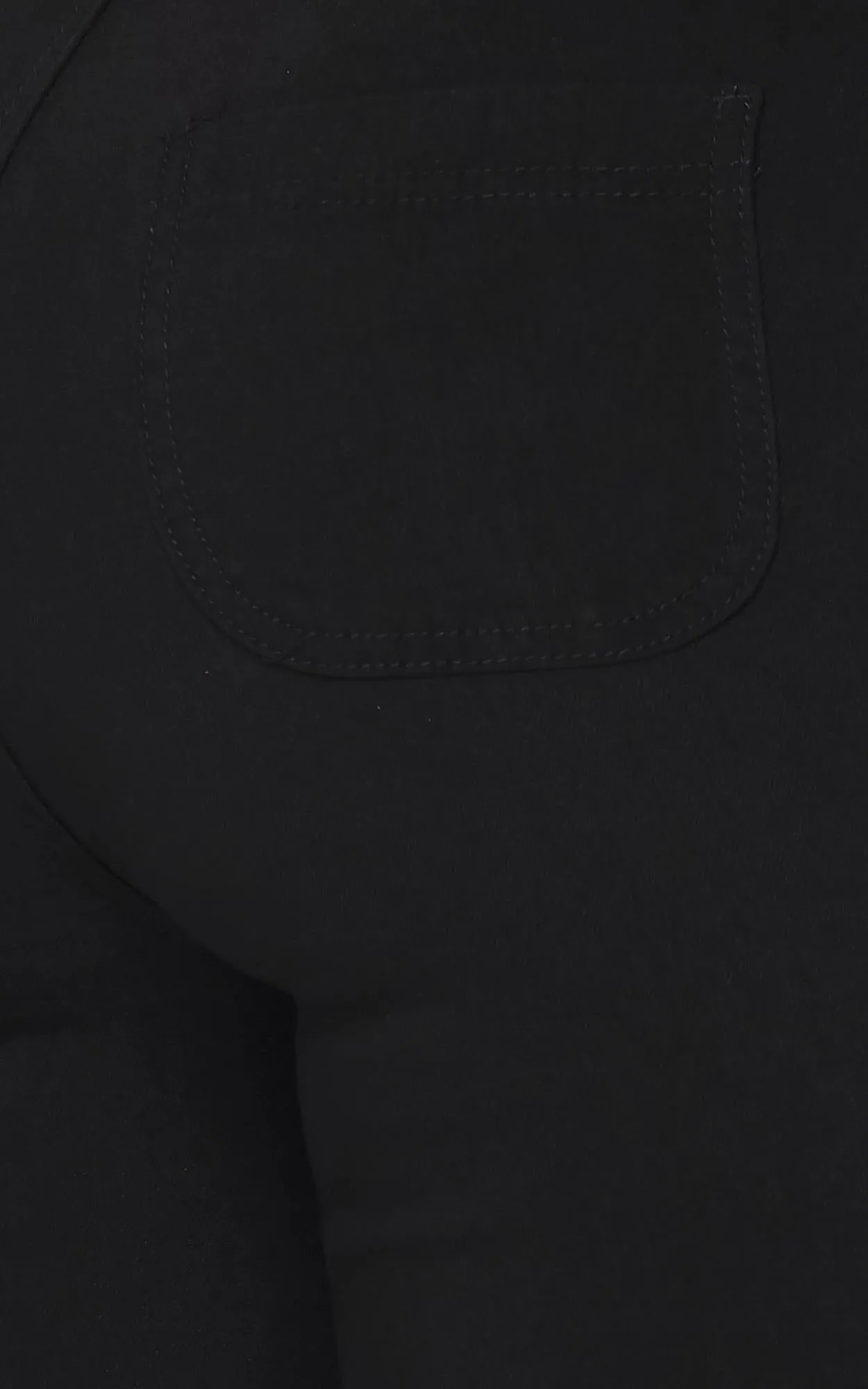 High Waisted Stretchy Bell Bottom Jeans - Black