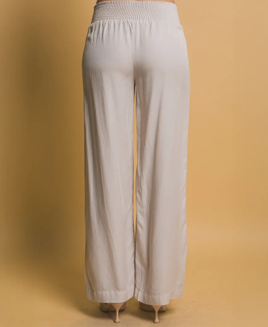Ivy Wide Leg Pant - Stone