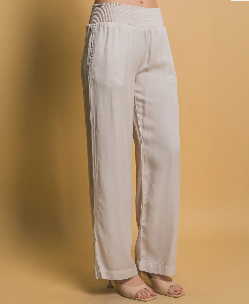 Ivy Wide Leg Pant - Stone