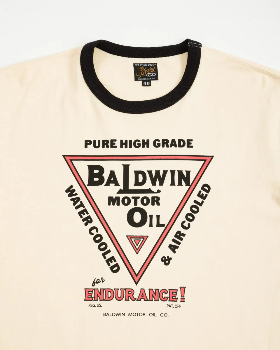 Joe McCoy Tee / Baldwin Motor Oil - Ecru/Black