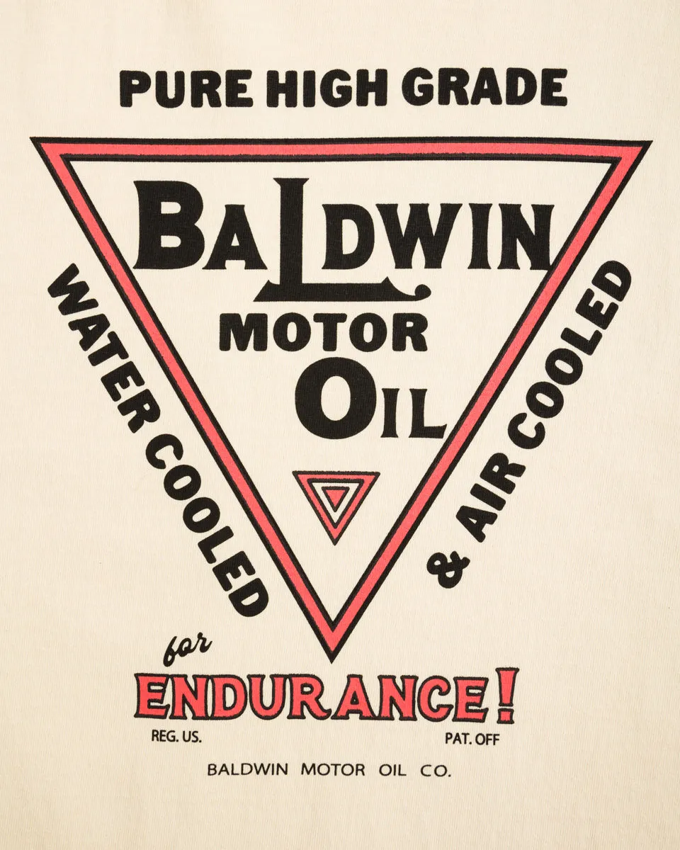 Joe McCoy Tee / Baldwin Motor Oil - Ecru/Black