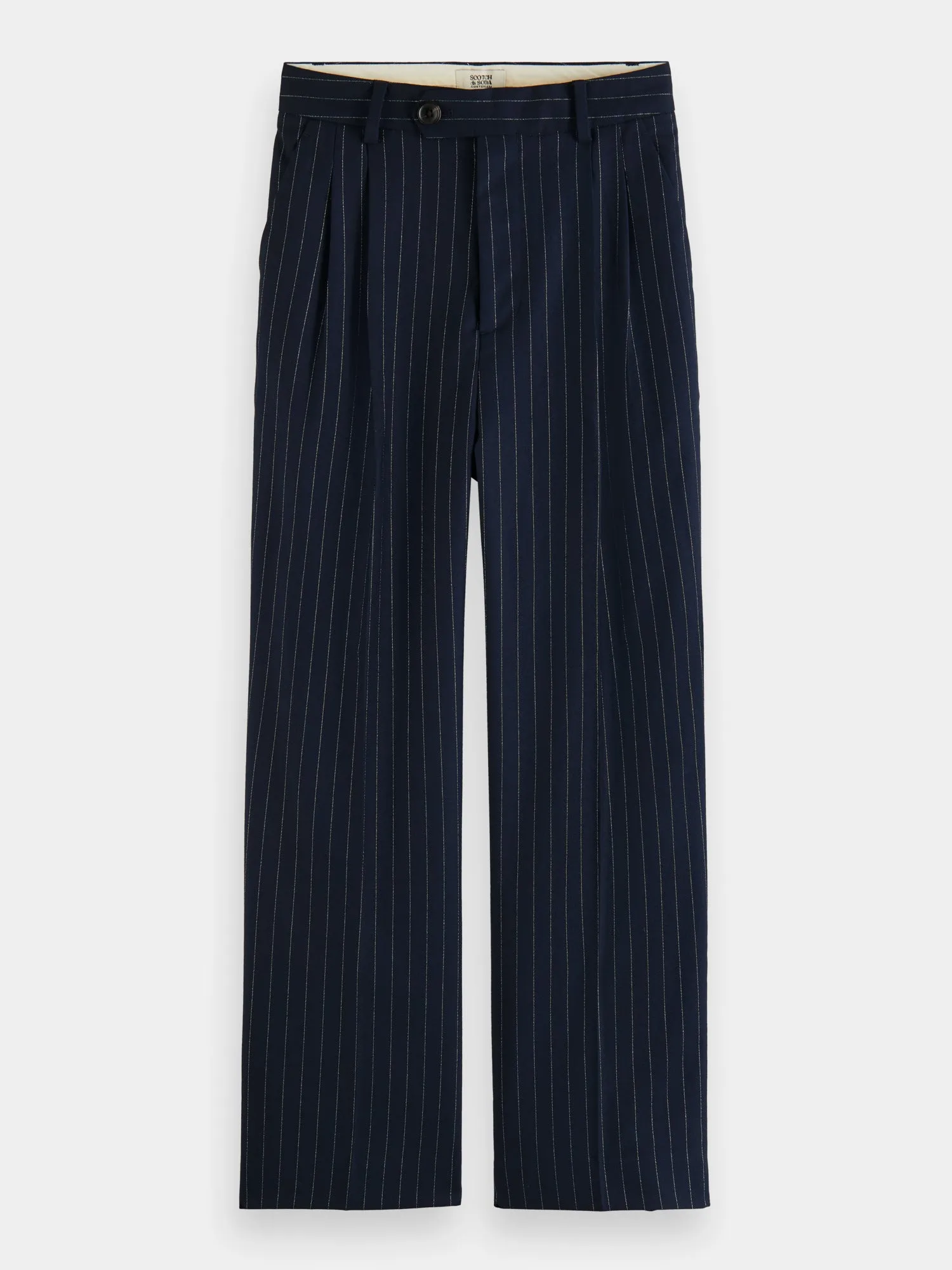 Loose tapered pinstripe pants