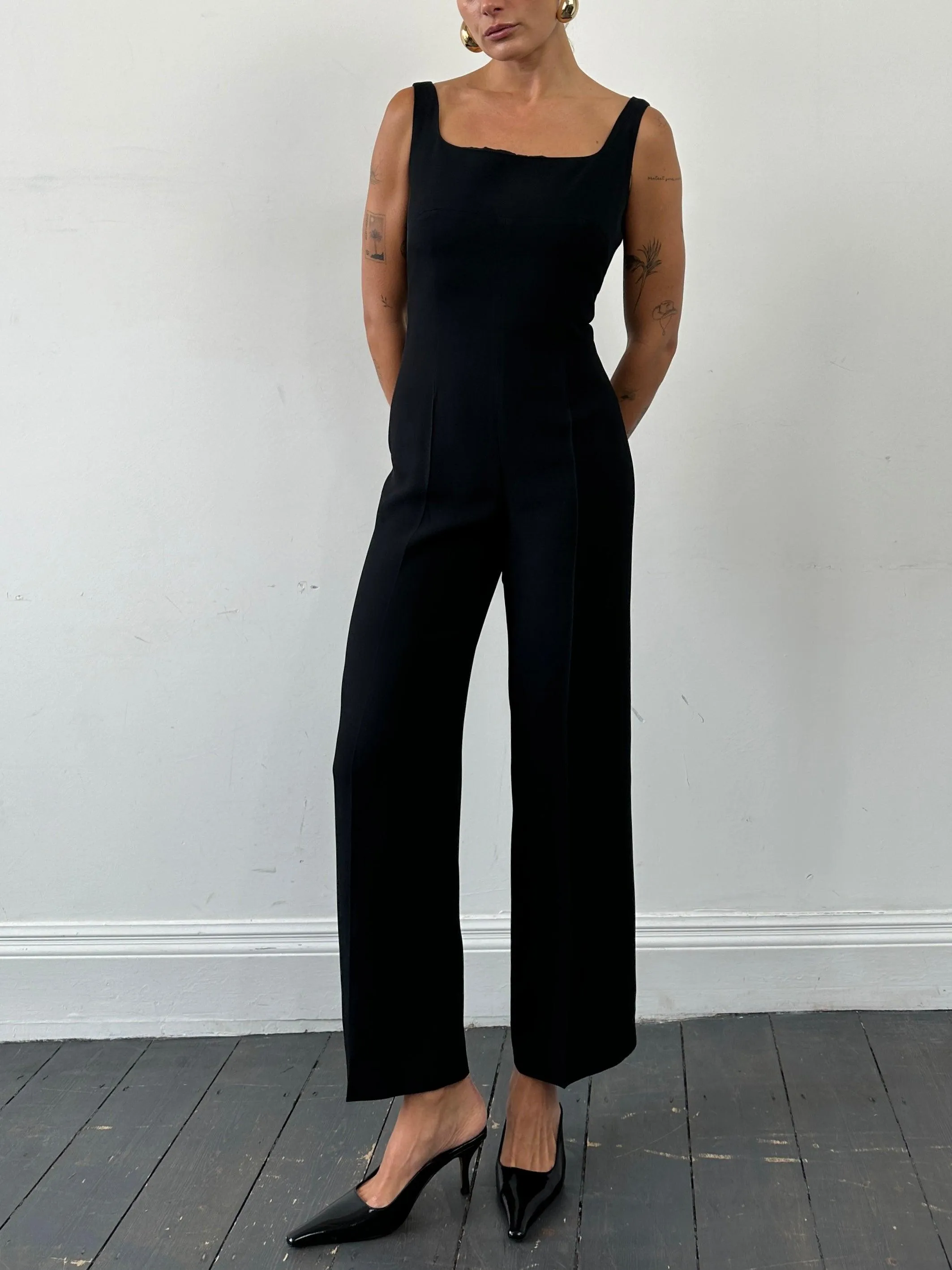 Max Mara Square Neck Jumpsuit - S/M