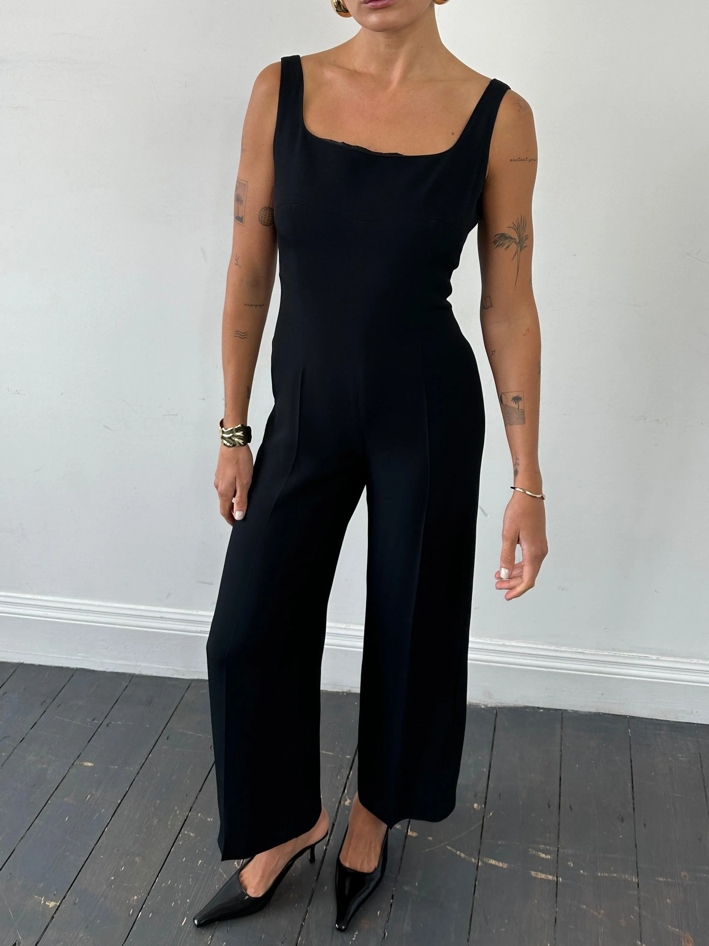 Max Mara Square Neck Jumpsuit - S/M