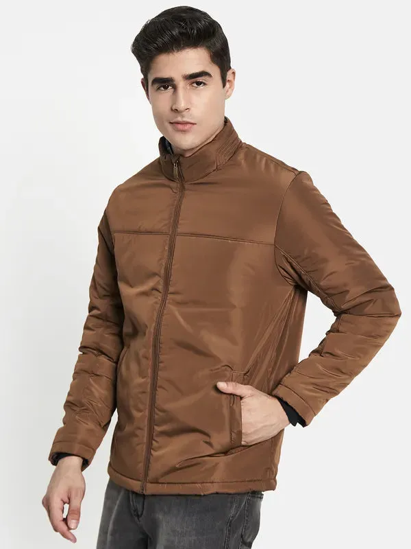 Men Brown Sporty Jacket