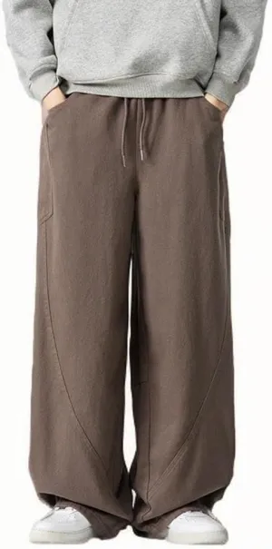 Men's Athletic Sweatpants Unisex Wide Leg Y2k Baggy Workout Harem Pants Casual Loose Hippie Summer Trouser Streetwear