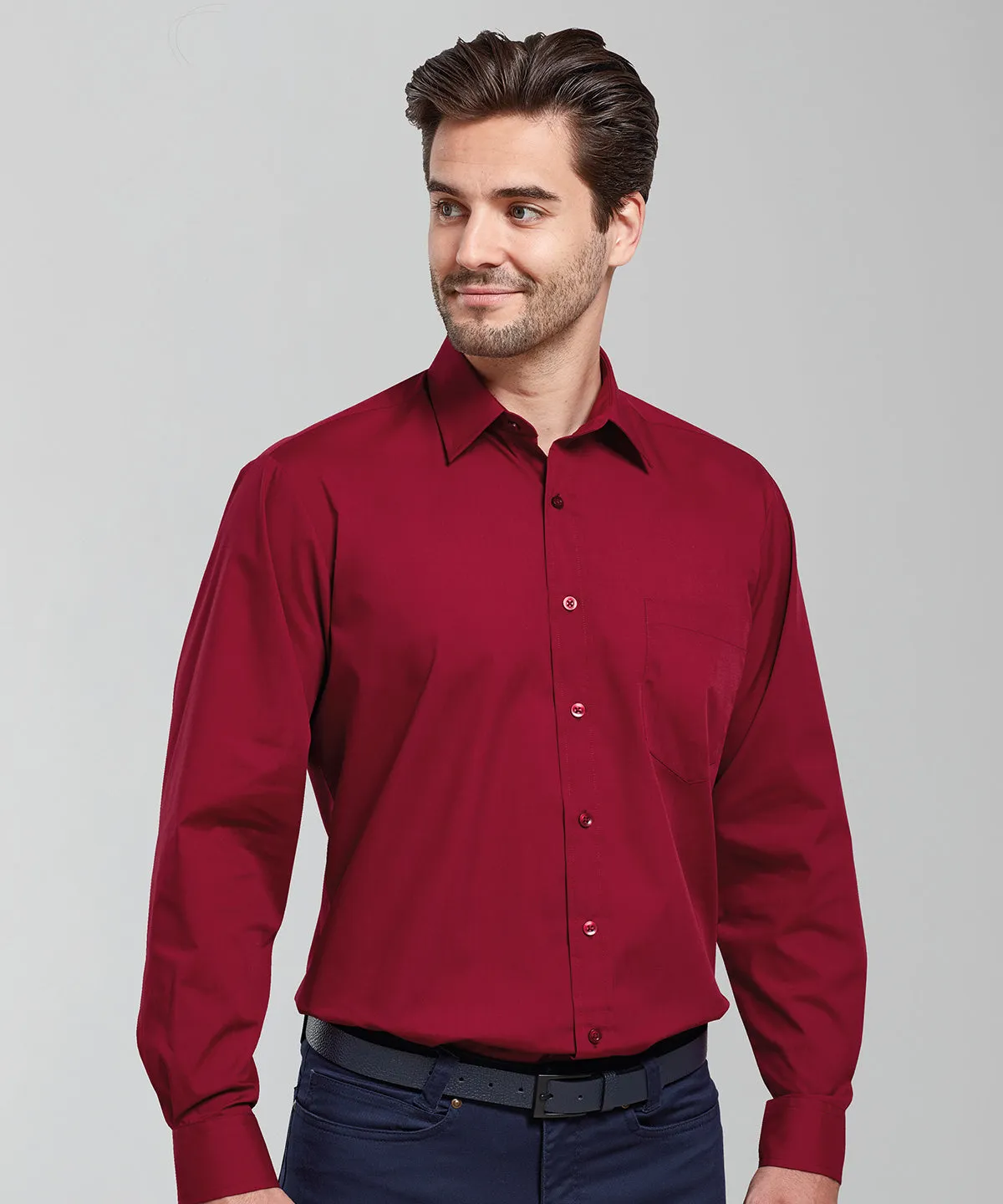 Pink - Long sleeve poplin shirt
