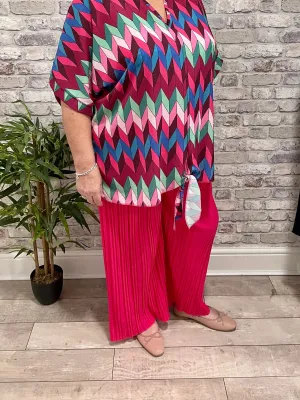 Pleated Palazzo Trouser