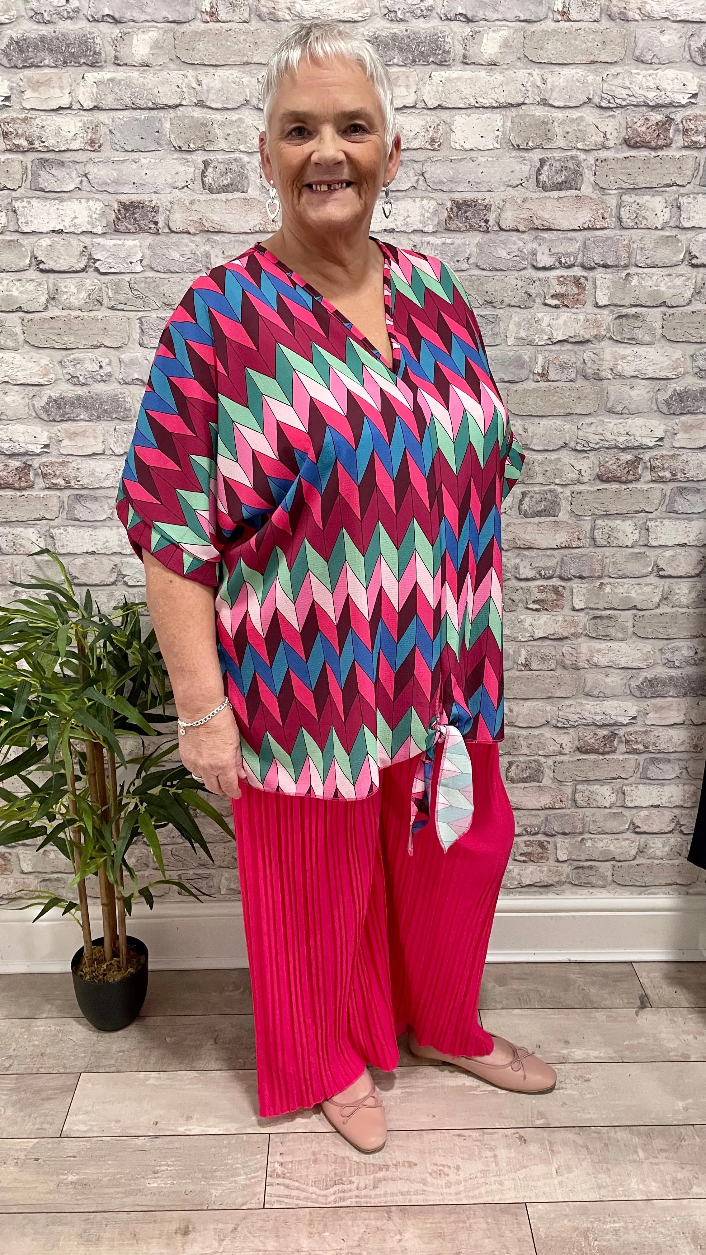 Pleated Palazzo Trouser