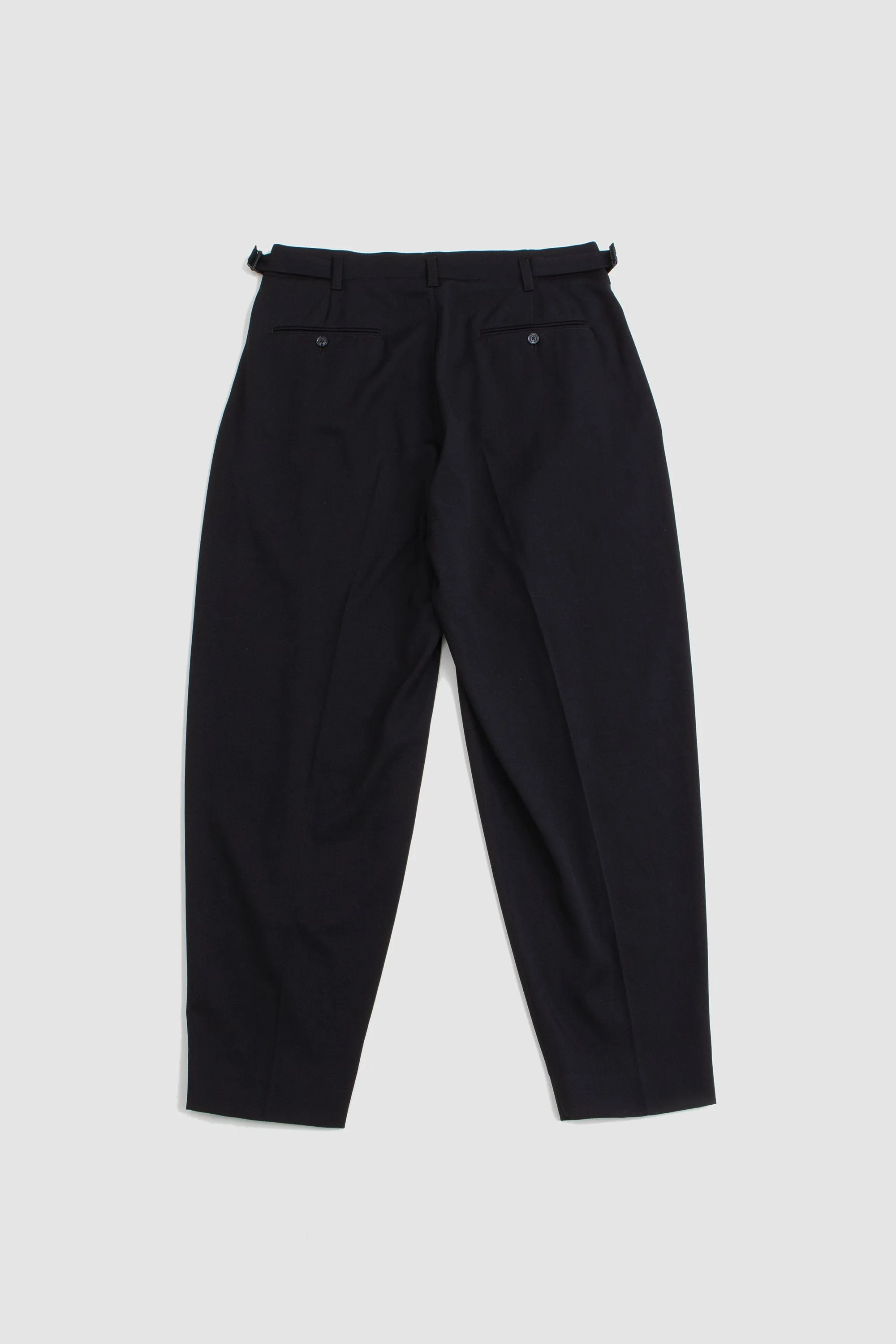 Pleated Tapered Pants Black