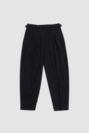 Pleated Tapered Pants Black