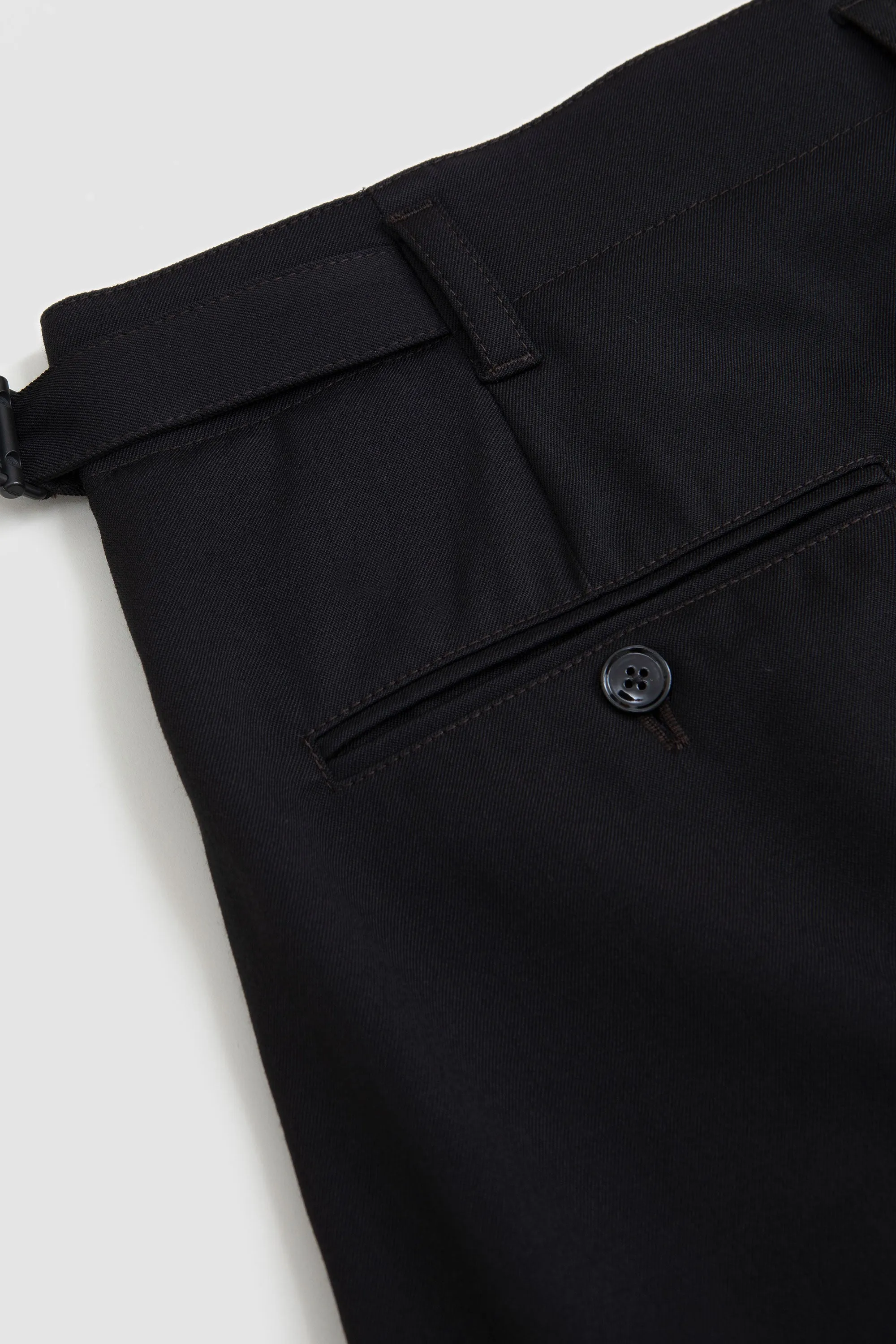 Pleated Tapered Pants Black
