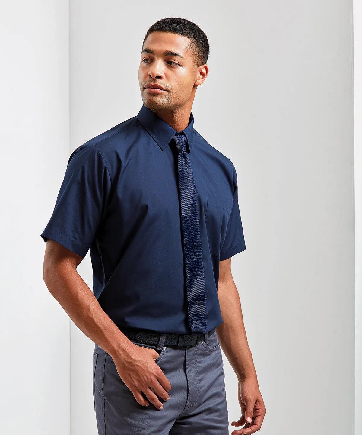 Red* - Short sleeve poplin shirt
