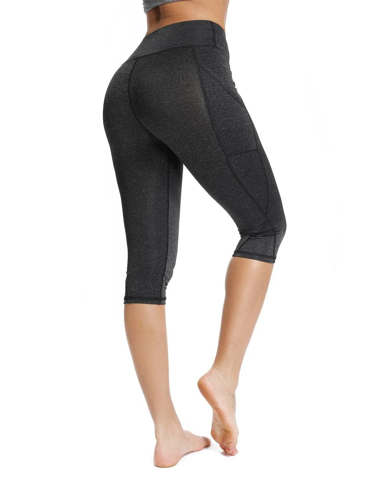 Solid Color Capris Yoga Pants