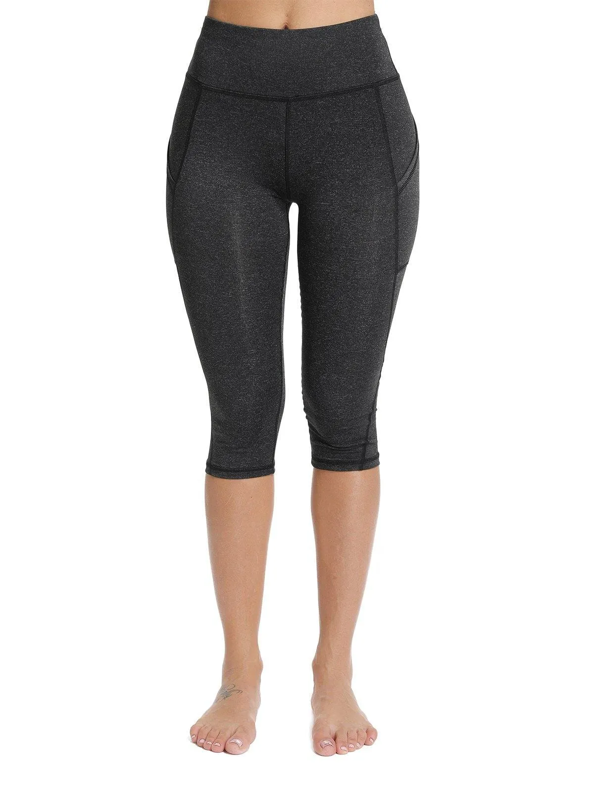 Solid Color Capris Yoga Pants
