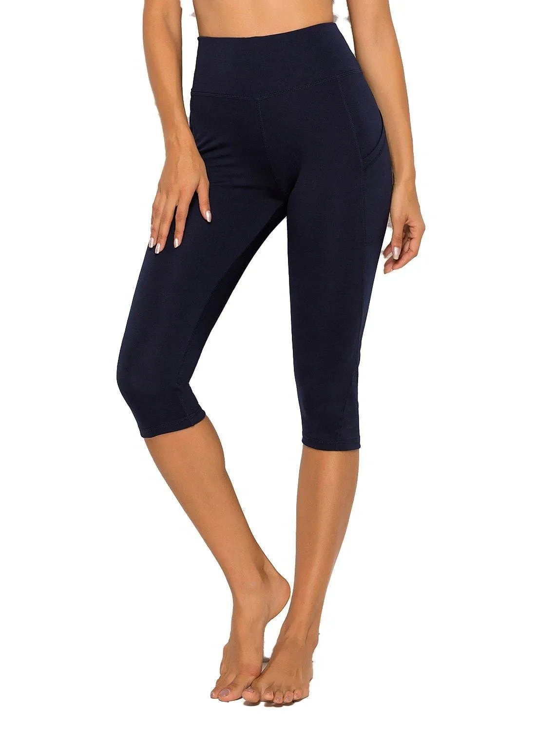 Solid Color Capris Yoga Pants