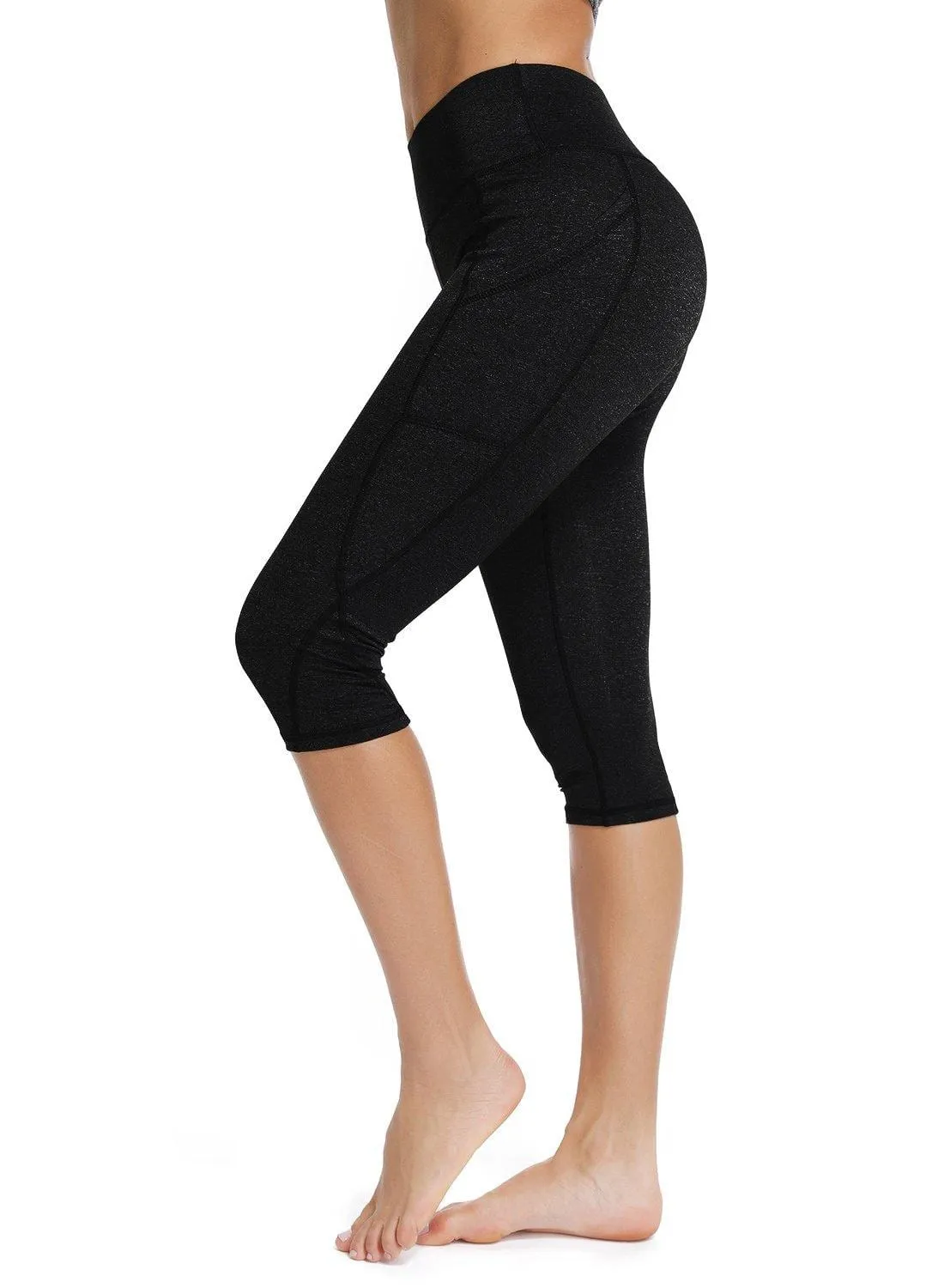 Solid Color Capris Yoga Pants