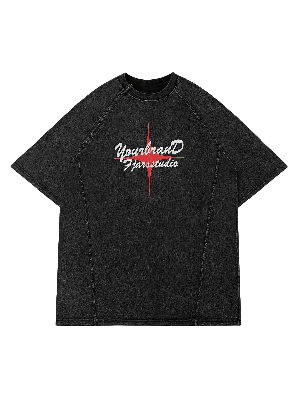 Thesupermade Metal Zip Graphic T-shirt