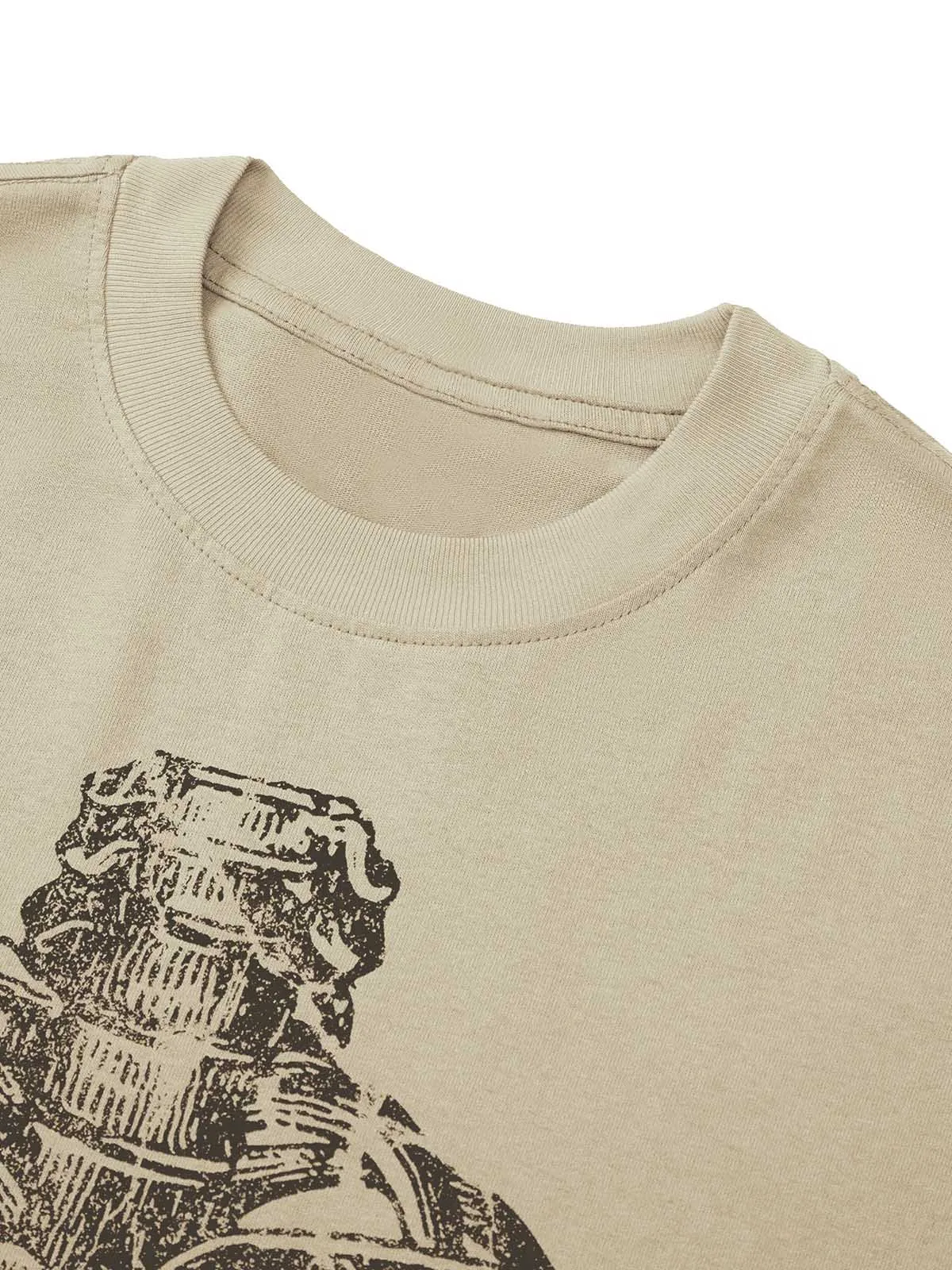 Thesupermade Pencil Detail Skull Street Rap T-shirt