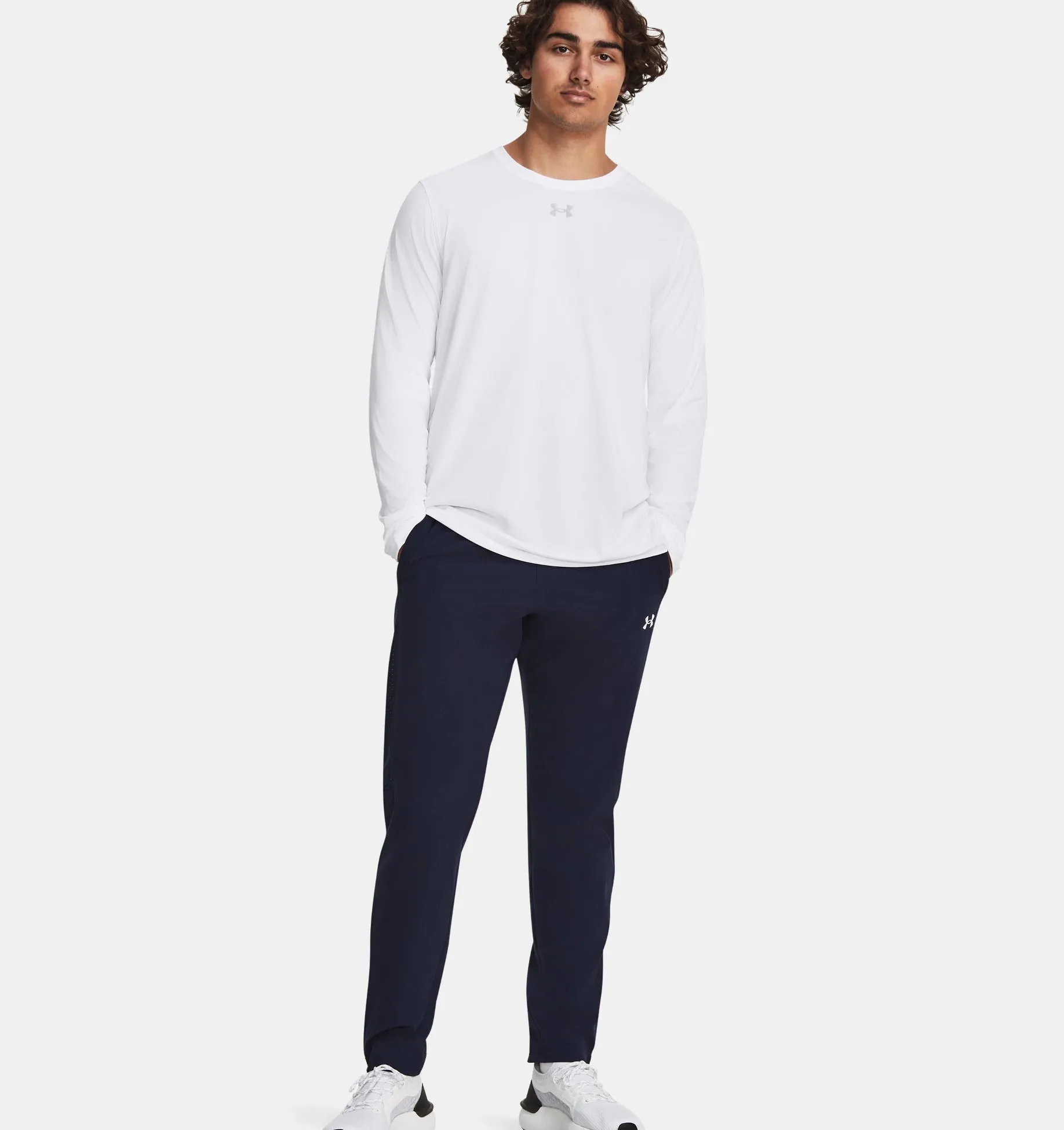 Under Armour Men's UA Squad 3.0 Warm-Up Woven Pants - Midnight Navy, Black