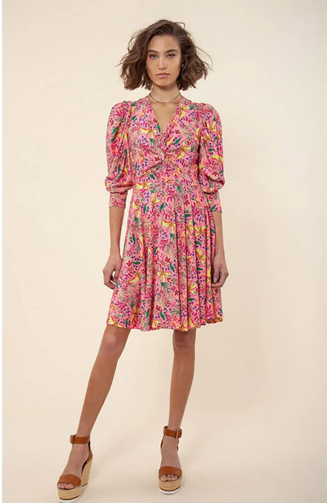 V Neck Dress in Pink