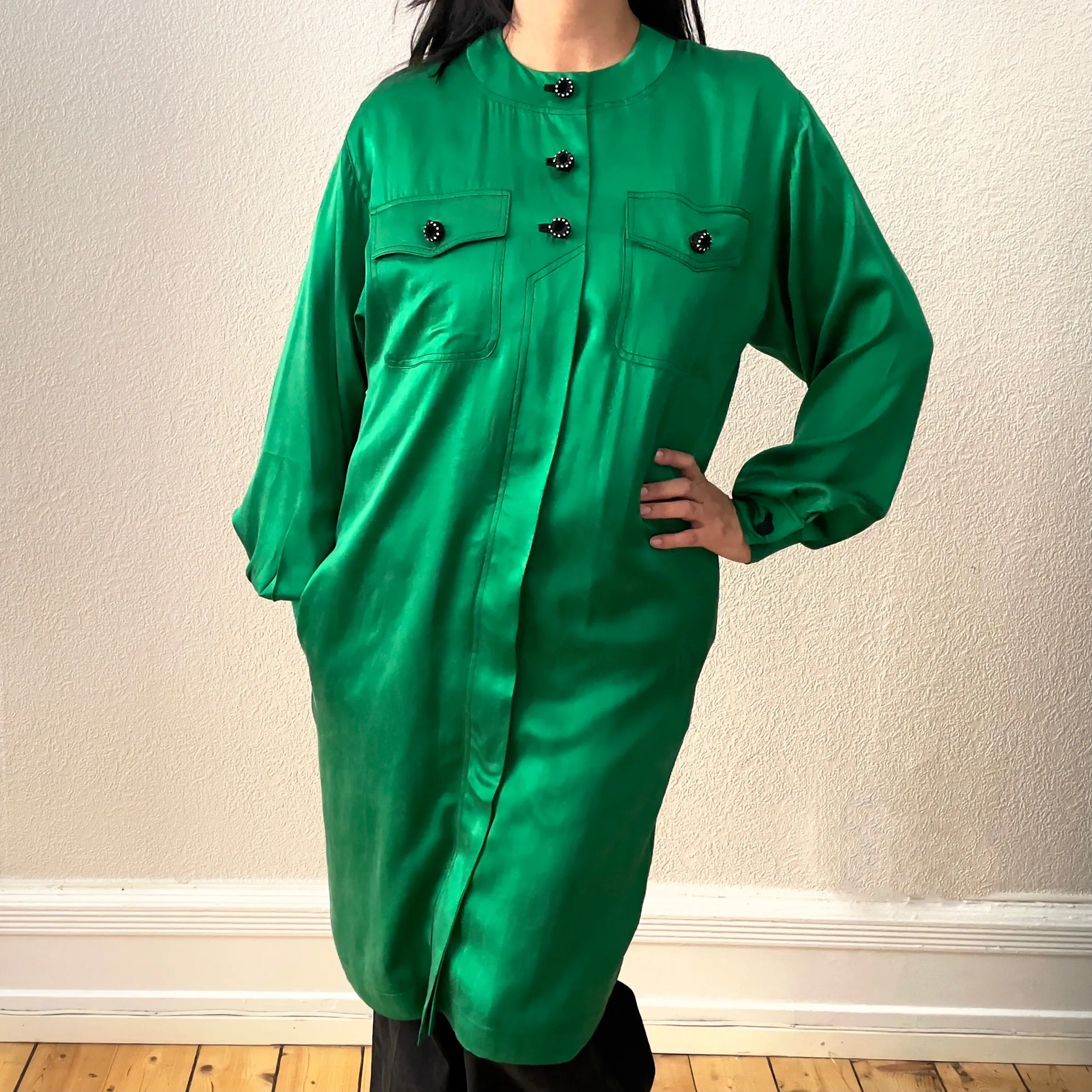 Vintage Silk Dress Coat - Teutloff