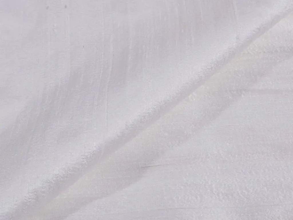 White Plain Bangalore Raw Silk Fabric (Wholesale)