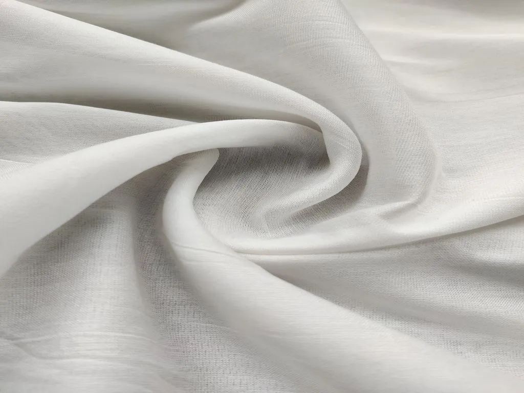 White Plain Dyeable Monga Silk Fabric