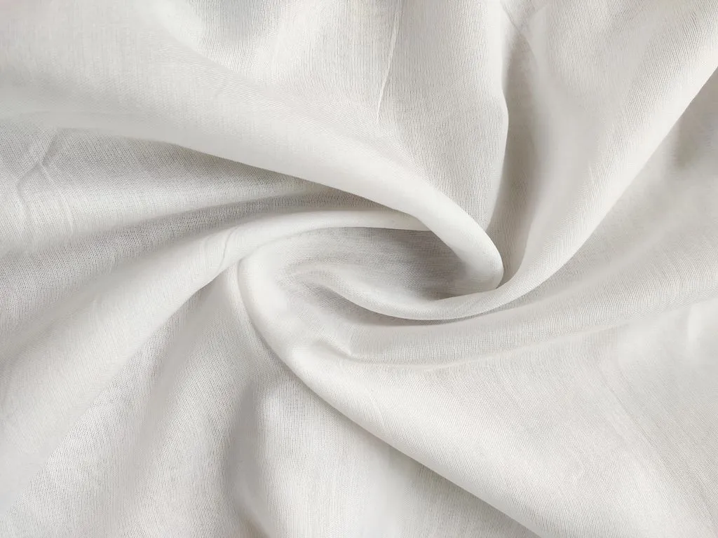 White Plain Dyeable Monga Silk Fabric