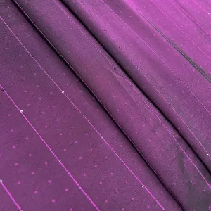 Wine Stripes Butti Rangila Sequence Silk Fabric