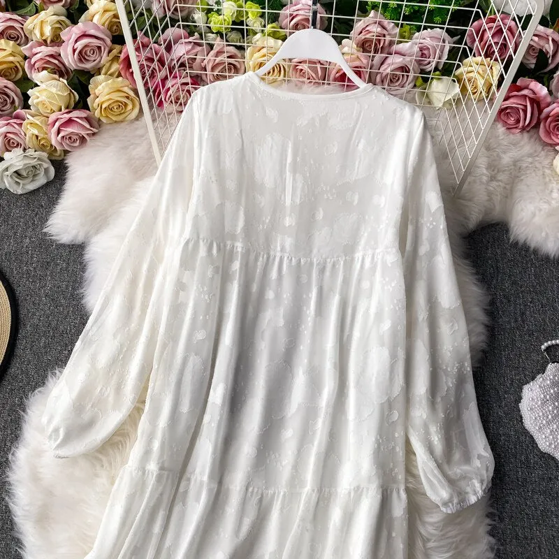 Women Chic Embroidered Vintage Dress