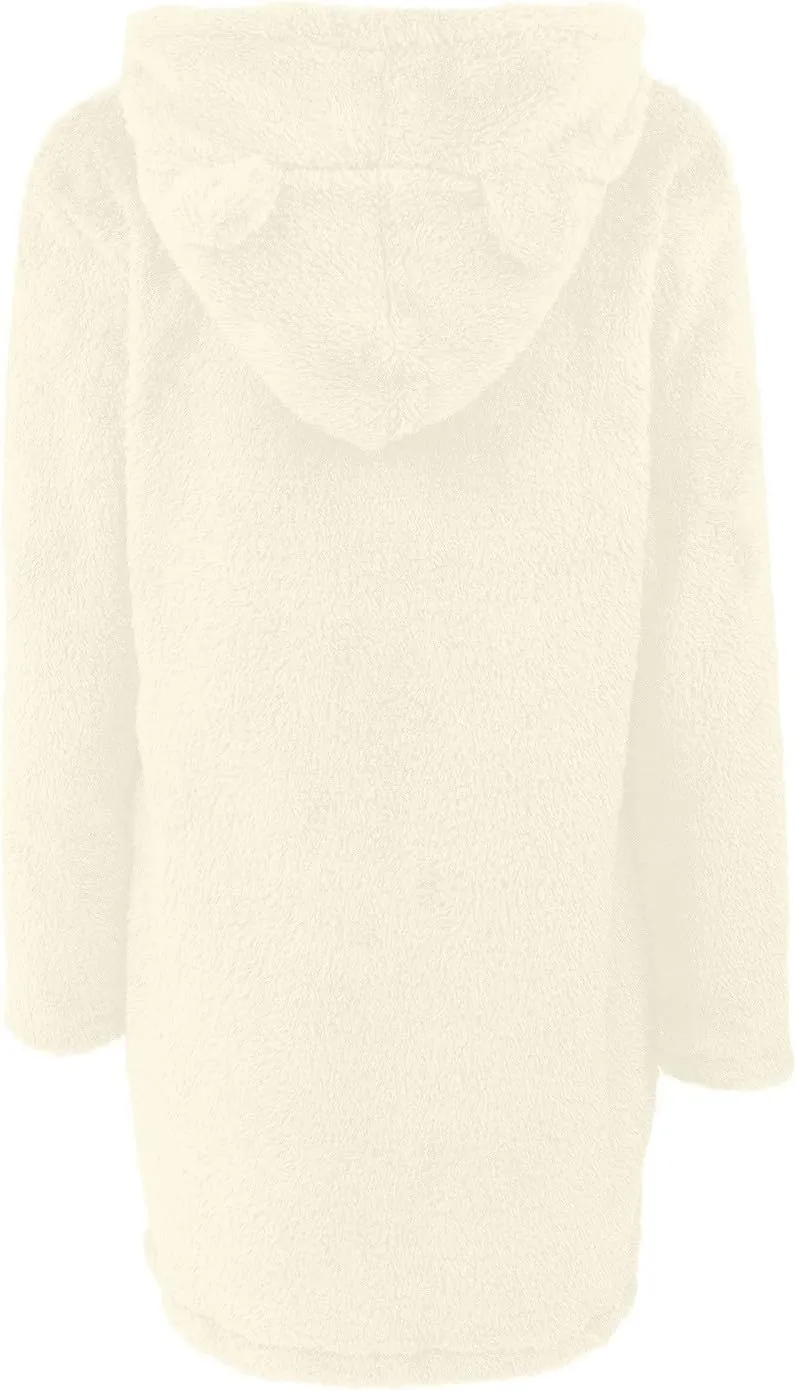 Women's Casual Fall Winter Casual Cute Long Sleeve Solid Color Hoodie Dresses
