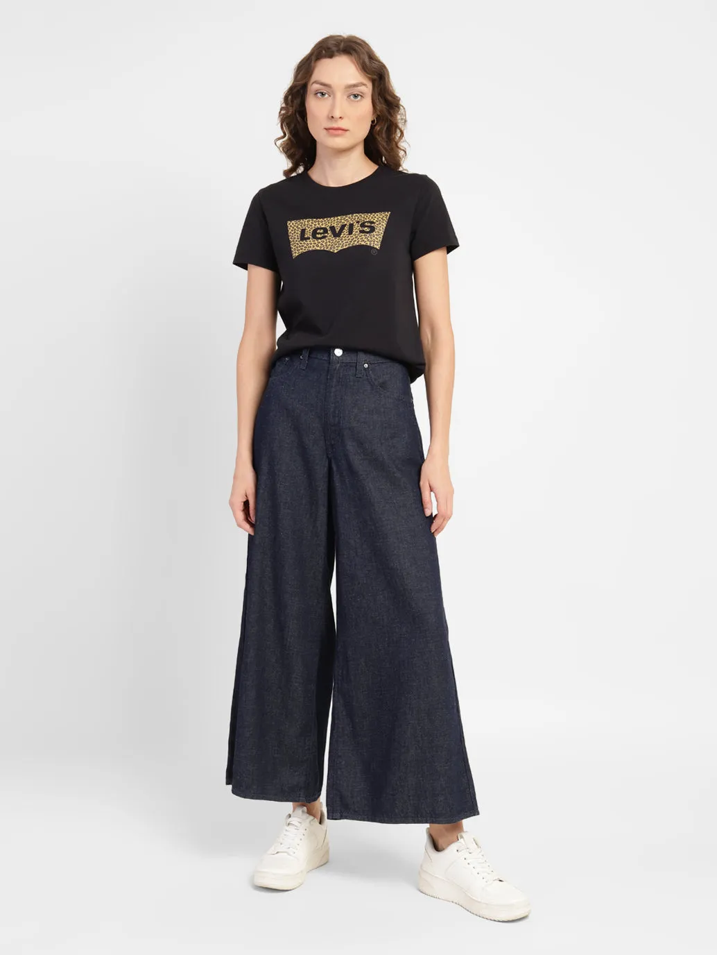 Women's Indigo Loose Fit High Rise Jeans
