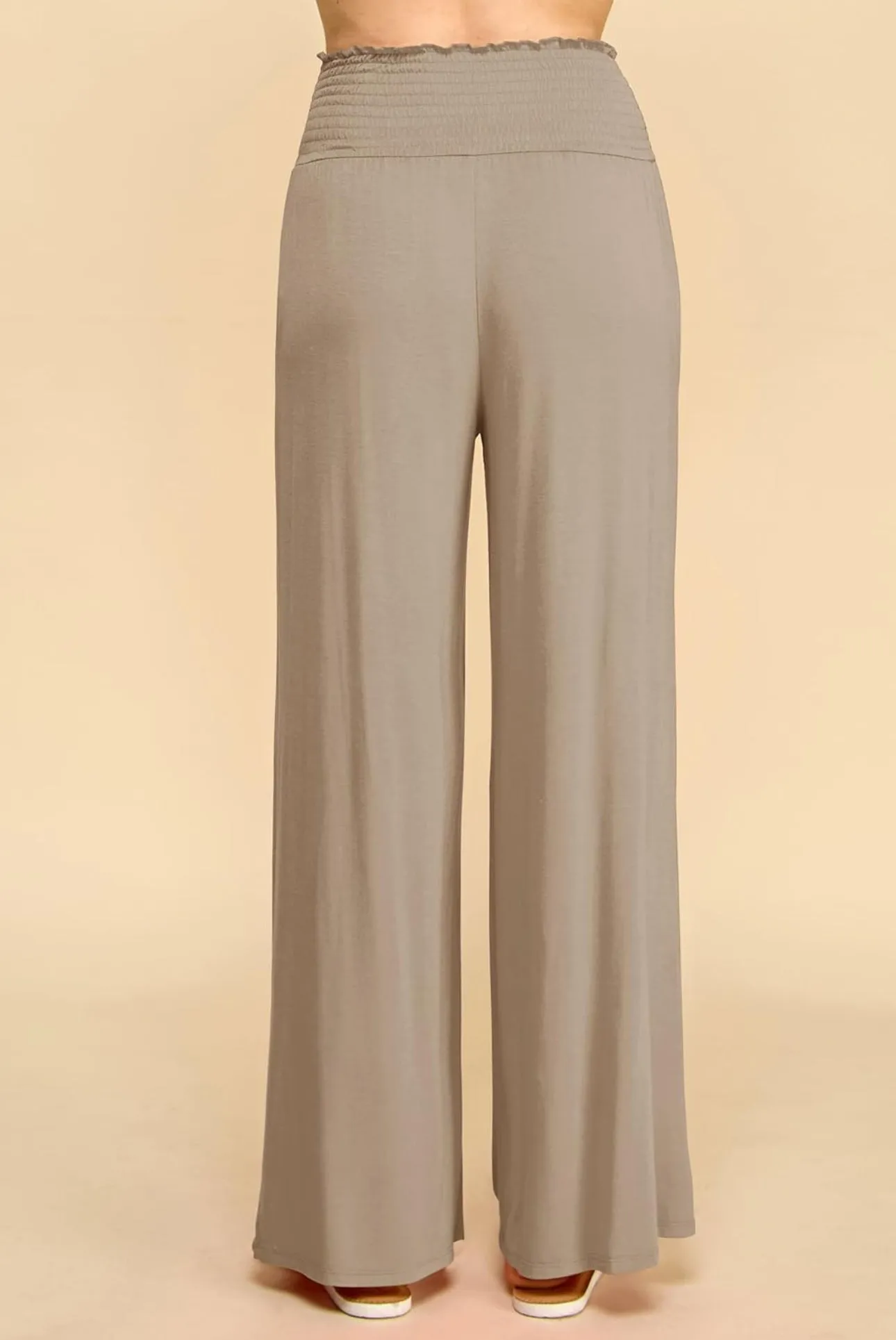 Women’s Large Tall Geode Palazzo Pants with Pockets in ‘Turkey Tail Mushroom’